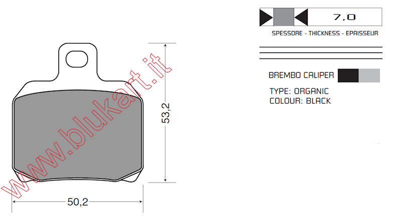 pastiglie freno ( 2 pz ) tipo BRM anteriore